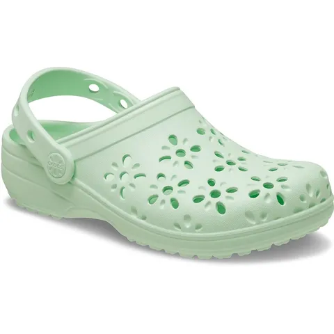 Crocs Classic Floral Cut Out Clog K, Zoccoli Unisex - Bambini e Ragazzi, Colore Giada