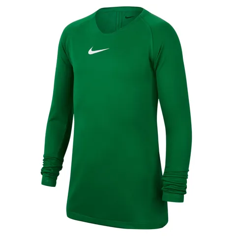 Nike Park First Layer Jersey LS, Maglia Unisex Bambini, Pine Green/White, XS