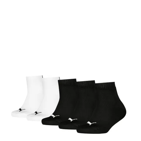 PUMA Plain Quarter, Calzini Unisex - Bambini e ragazzi, Nero Bianco, 35-38