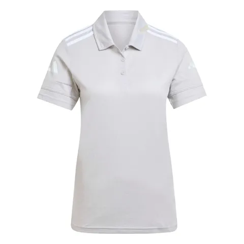 adidas Donna Squadra25 Cotton Polo Shirt, Team Light Grey/White, XL
