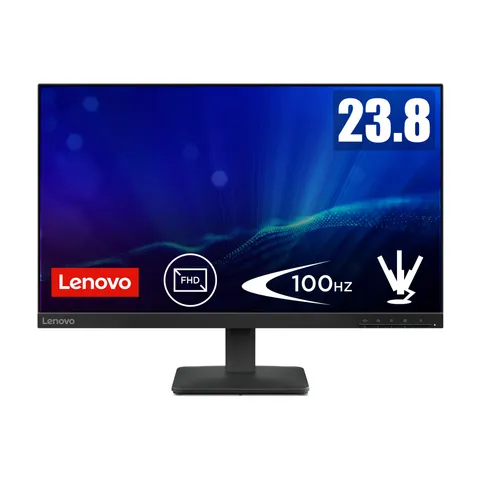 Lenovo L24-41 Monitor 24 Pollici Full HD IPS, 100Hz, Regolabile, Tecnologia Eye Care Antisfarfallio, HDMI & VGA, Ideale per Ufficio, Studio e Home Office