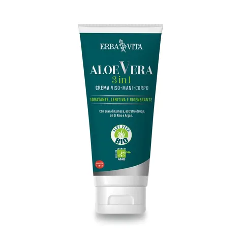 Erba Vita Aloe vera 3 in 1 crema viso, mani e corpo con Bava di lumaca, bava di Lumaca e