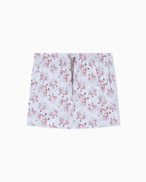 Emporio Armani Boxer Uomo Stampa Animali Beige S
