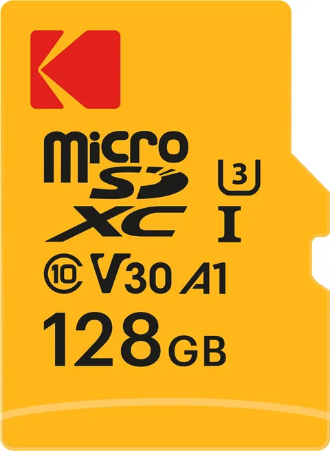 Kodak - Scheda di memoria Micro SD 128 GB UHS-I U3 V30 A1 microSDHC/XC, velocità di