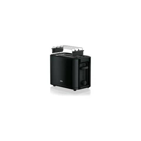 Braun HT3010BK Tostafette, 1000watt, 7 livelli di doratura, funzione scongelamento, nero