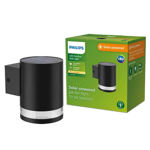 Philips Fyce Applique da parete solare nera