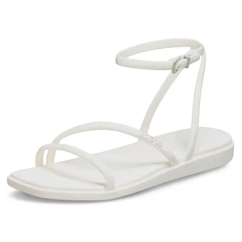 Crocs Sandali bassi da donna Miami con cinturino alla caviglia, gesso, 36, Gesso., 34/35