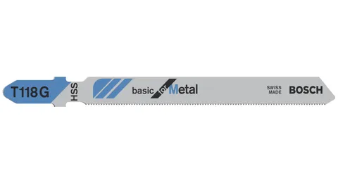 Bosch Professional 5x Lame per seghetto alternativo T 118 G Basic for Metal (per Lamiere
