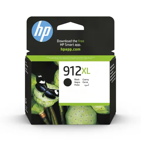 HP 912XL Nero, 3YL84AE, Cartuccia Originale da 825 Pagine, Alta Capacità, Compatibile con Stampanti OfficeJet Pro Serie 8010 e 8020