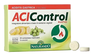 Naturando Acicontrol Rapid 20 Compresse Masticabili Contro L'Acidità Gastrica