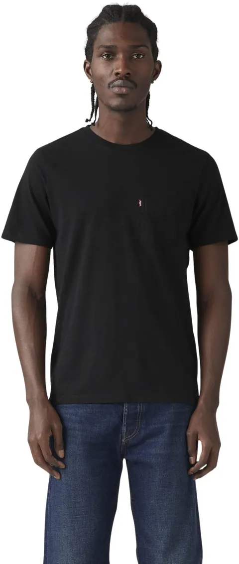 Levi's Short Sleeve Classic Pocket Tee, Maglia di tuta Uomo, Mineral Black Slub, S