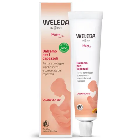 Weleda Balsamo per i capezzoli, crema per il trattamento di pelle secca e screpolata del