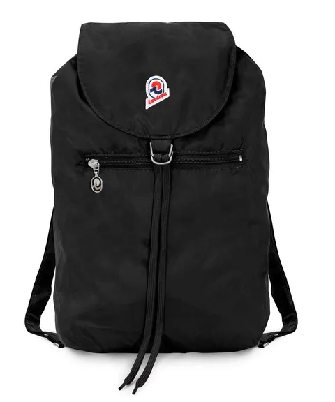 Invicta Zaino - Minisac Glossy - Nero - Richiudibile e Tascabile - Viaggio & Tempo Libero