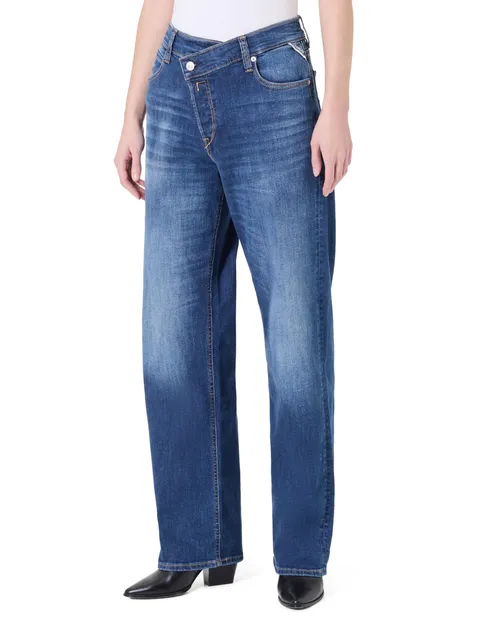 Replay Zelmaa - Jeans da Donna Super Stretch, Blu Scuro 007 (Blu), 23 W/30 L