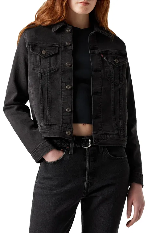 Levi's Original Trucker, Donna, Black Lilly, XXS