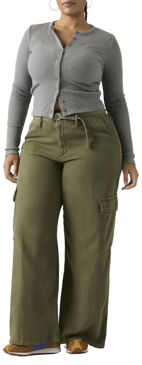 Levi's Baggy Dad Cargo Washed Ivy Green GD, Drapey Ivy Green GD, 25W x 30L