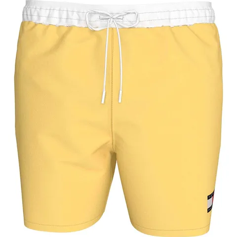 Tommy Hilfiger Uomo Pantaloncino da Bagno Medium Drawstring con Coulisse, Giallo (Citronella), S