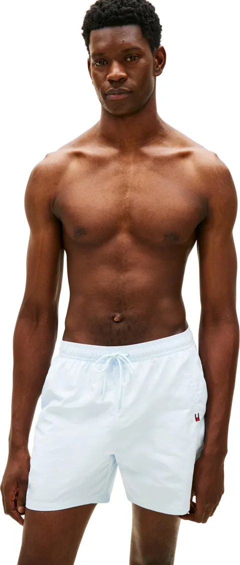 Tommy Hilfiger UM0UM0UM03748 Costume da Bagno da Uomo, Taglia M, con Coulisse e Tasca con Cerniera, Blu, S