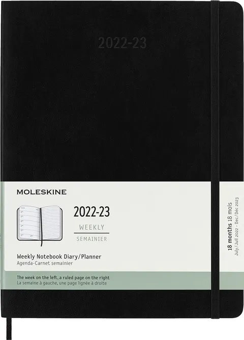 Moleskine - Agenda Settimanale 18-Mesi 2022/2023, Agenda Settimanale con Copertina