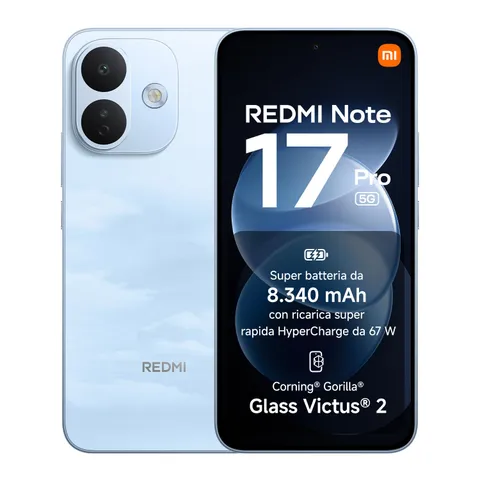 Xiaomi Redmi Note 17 Pro 5G, Smartphone 6+256GB, Sky Blue, Batteria da 8340 mAh