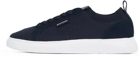 Tommy Hilfiger Uomo Sneakers Vulcanizzate Light Knit Seasonal Eleganti, Blu (Desert Sky)