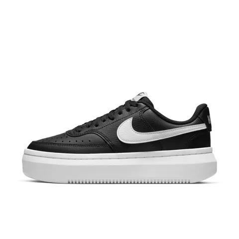 Nike Court Vision Alta Leather, Scarpe da Basket Donna, Nero Bianco, 38 EU