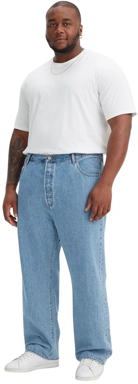 Levi's 501 Original B&t Uomo, Light Indigo Flat, 46W / 32L