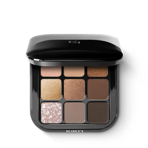 KIKO Milano Glamour Multi Finish Eyeshadow Palette 01 | Palette Con 9 Ombretti Dai