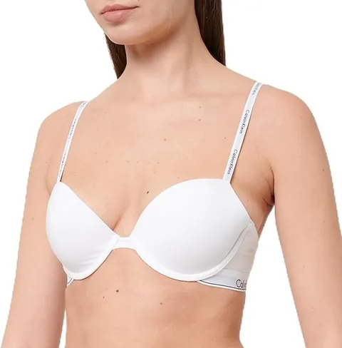 Calvin Klein Donna Reggiseno a Mezza Coppa Lightly Lined Elasticizzato, Bianco (White), 4B