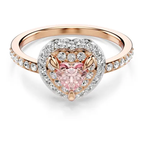 Swarovski Anello con motivo One, Taglio Heart, Pavé, Cuore, Mix di finiture