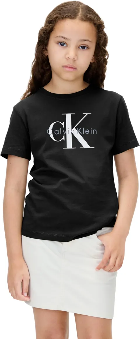 Calvin Klein Monogram SS T-Shirt Iu0iu00715 Maglietta S/S, Black (CK Black), 6 Anni