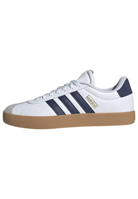 adidas Uomo VL Court 3.0 Shoes, Ftwr White/Dark Blue/Lgh Solid Grey, 46 EU
