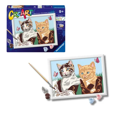 Ravensburger CreArt: Gattini in stivaletti - Dipingere con i Numeri per Bambini 9+ Anni
