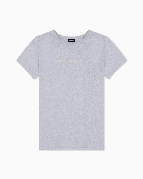 Iconic Logoband - Maglietta girocollo da donna, taglia XL, colore: Grigio