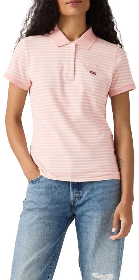 Levi's Polo da Donna Levis HM Polo, Marigold Stripe Peac, S