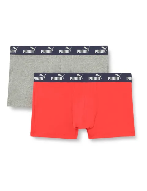 PUMA Men's Elements Trunk, Red/Navy, S (2er Pack)