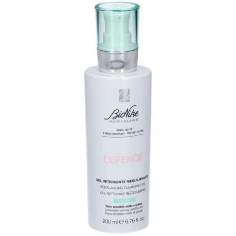 BioNike Defence, Gel Detergente Riequilibrante, Opacizzante per Pelle Mista/Grassa