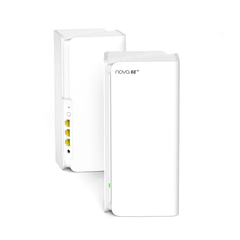 Tenda MX21Pro(2 Pack) Wi-Fi 6E Tri-Band AXE5700 per tutta la casa, Supporta 6G, copertura
