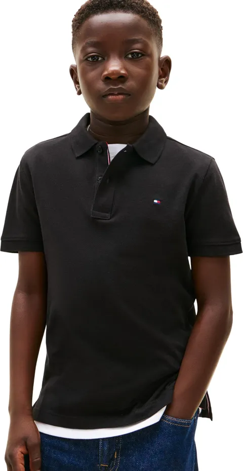 Tommy Hilfiger Polo da Ragazzo SS Kb0kb09103 S/S Polo Nero (Nero), 5 Anni, Nero (Nero), 5
