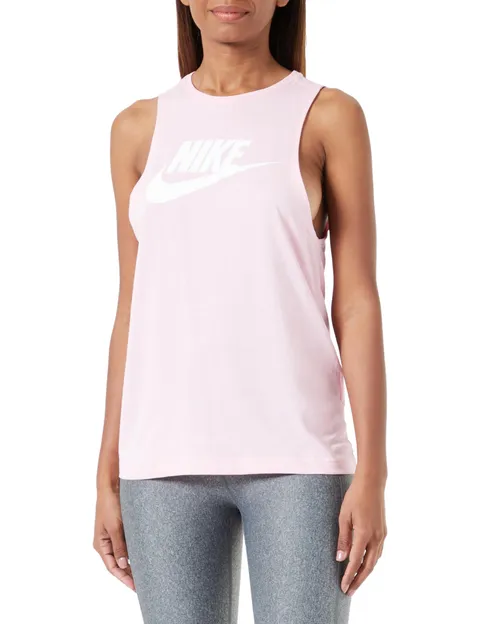 Nike CW2206-691 W NSW Tank MSCL Futura New Canottiera Donna Colore: Rosa. Taglia XS