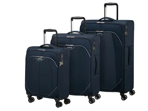 American Tourister Poproll - Set di 3 valigie morbide (Bagaglio a mano, Media, Grande)