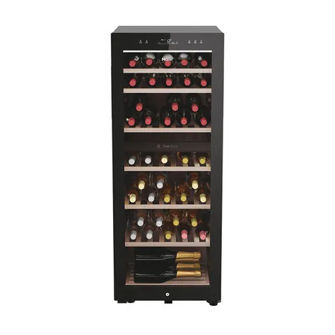 Haier Wine Bank 50 Serie 7 Cantinetta Vino Doppia Temperatura, 77 Bottiglie, Vetro