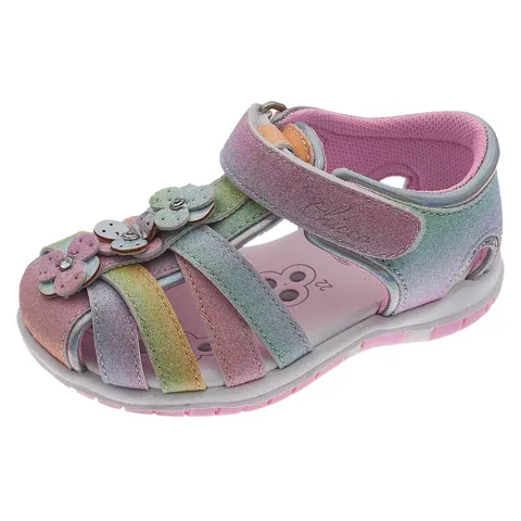 Chicco Sandali Ragnetto Bambina rosa glitter con fiori
