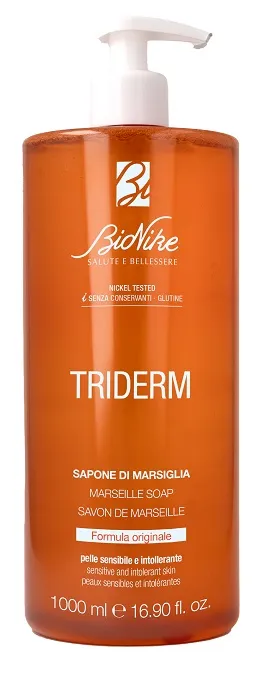 Bionike Triderm - Sapone Liquido di Marsiglia per Pelli Sensibili e Intolleranti