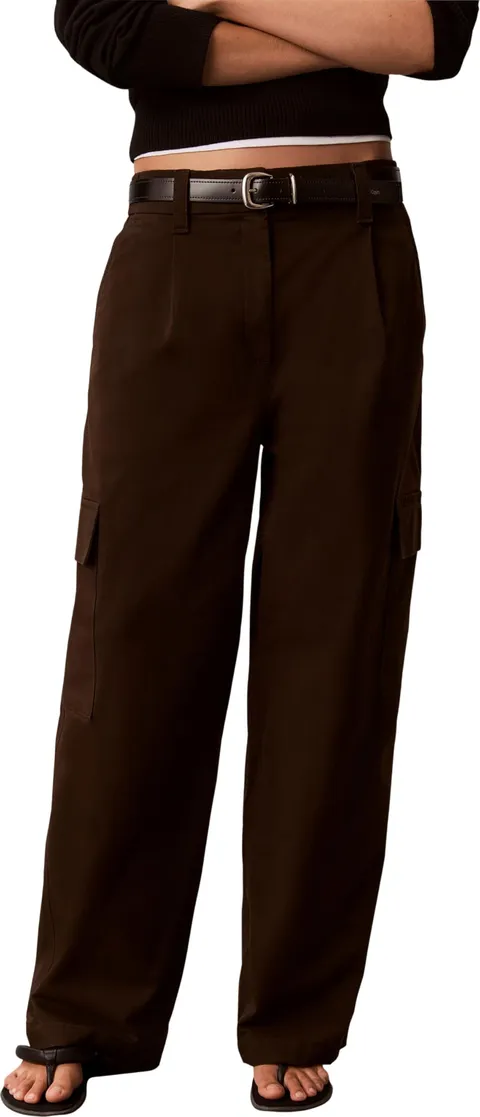 Calvin Klein Donna Pantaloni in Tessuto Cotton Ewaist Cargo Pant con Vita Elastica