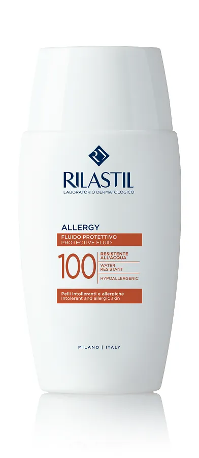 Rilastil Allergy Protezione Solare Viso per Soggetti Allergici, con Pelle Reattiva e