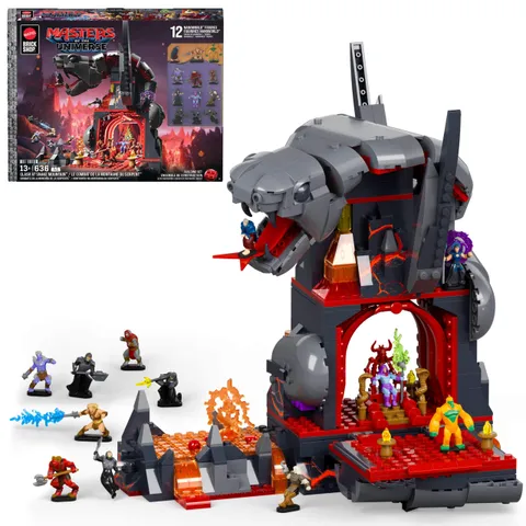 Mattel Brick Shop Masters of the Universe, Scontro alla Snake Mountain con 636 pezzi e 12