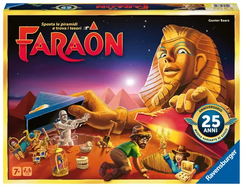 Ravensburger - Faraon 25° Anniversario | Giochi Da Tavolo | Gioco Bambino 7 Anni | 1-5