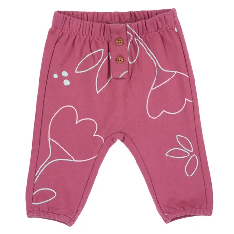 Chicco Pantaloni della Tuta, Pantaloni Bimba 0-24, Rosa, 3 Mesi