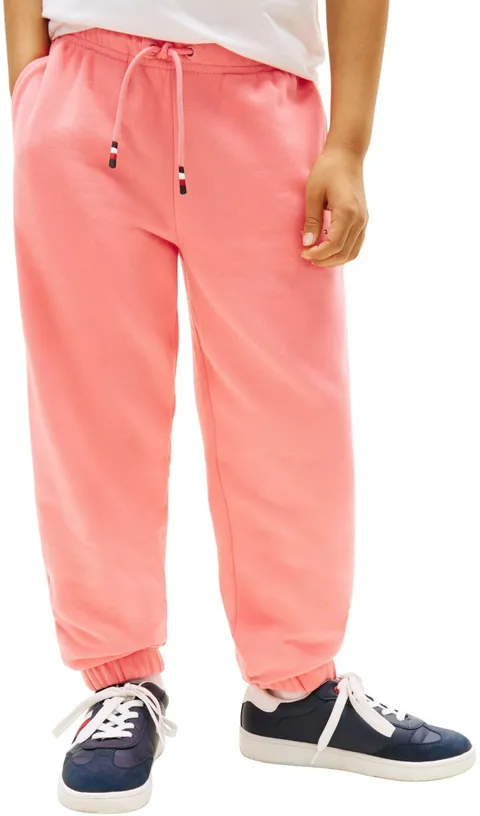 Tommy Hilfiger Bambini Unisex Pantaloni da Jogging Mini Corp con Coulisse, Rosa (Tropical